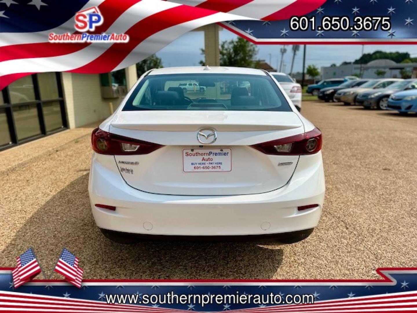 2015 WHITE MAZDA MAZDA3 I TOURING W/S (3MZBM1V70FM) , located at 922 W. Beacon St., Philadelphia, MS, 39350, (601) 650-3675, 32.770447, -89.127151 - Photo#4